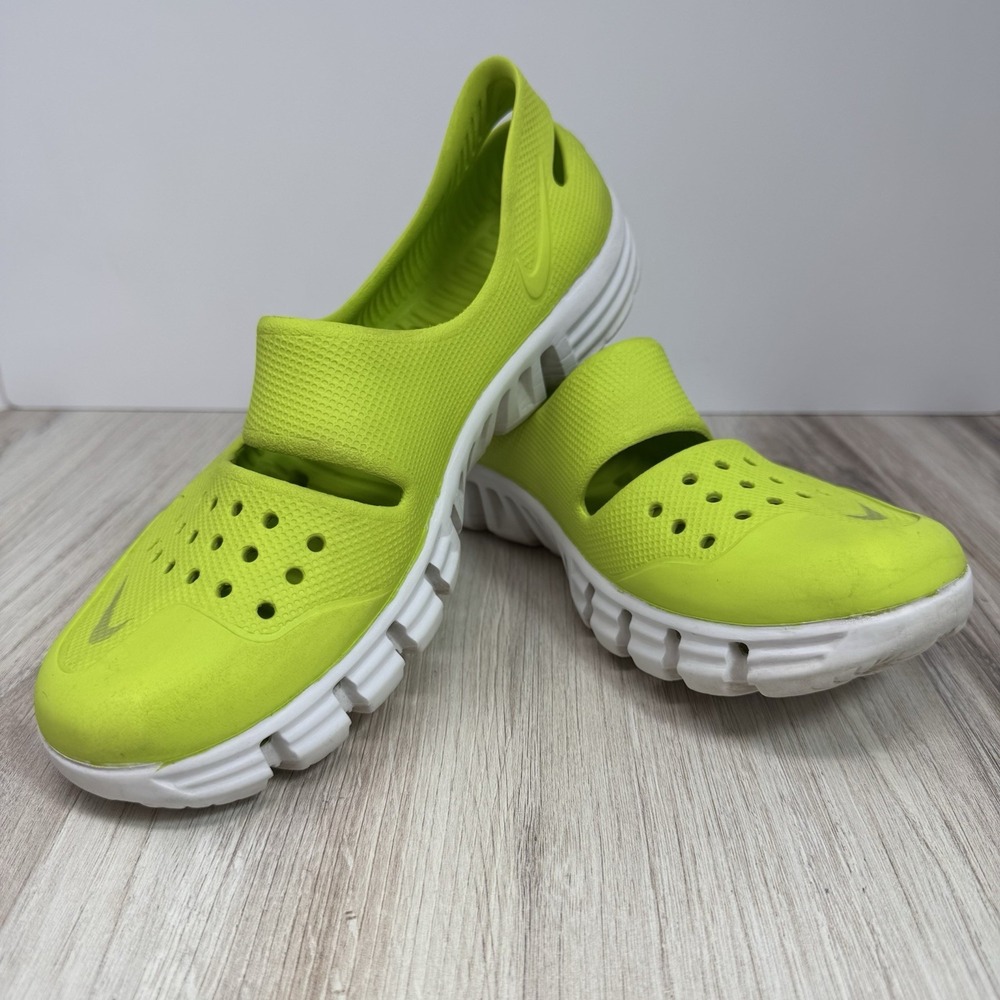 Nike Solarsoft Aqua Mary Jane Women 10 Men 8 Volt Neon Lime Green Water Shoes
